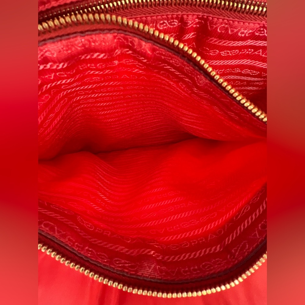 Prada Orange Nylon Tessuto City Tote - Picture 12 of 16